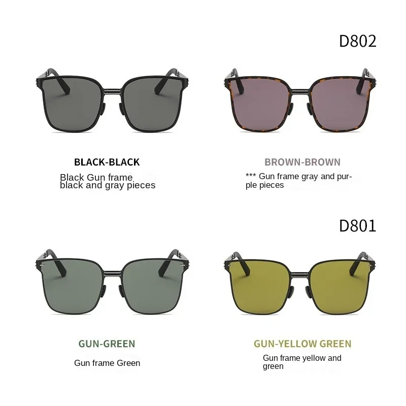 Солнцезащитные очки складные женские поляризационные металлические солнечные в