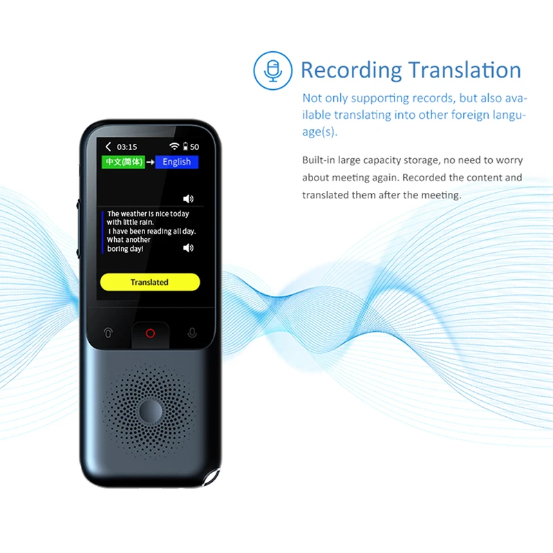 Translation Device Pen Offline Translator Intelligent Voice Translation Voice Recording Text Language Translation Portable Audio enlarge