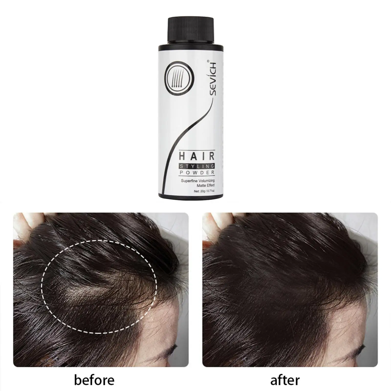 Пудра для волос впитывает лишний объем масла мужчин и женщин