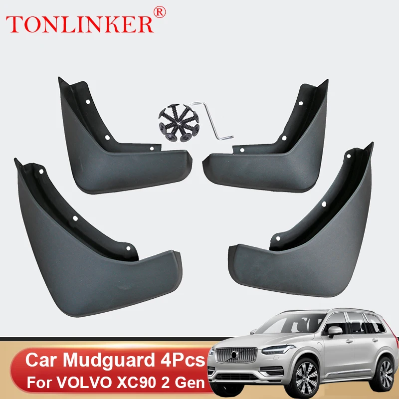 

TONLINKER Car Mudguard For VOLVO XC90 2 Gen 2015-2020 2021 Mud Flaps Mudguards Splash Guards Fender Mudflaps 4Pcs Accessories