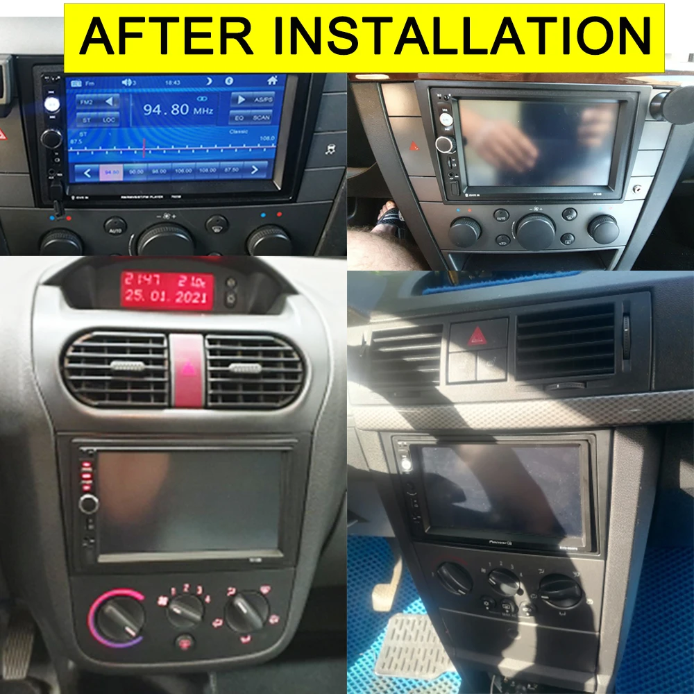 Car Radio Fascia Double 2 Din for Opel Corsa C Agila Astra G Combo Vivaro Vectra Tigra Omega B Dash Kit Frame Stereo Panel Bezel images - 6