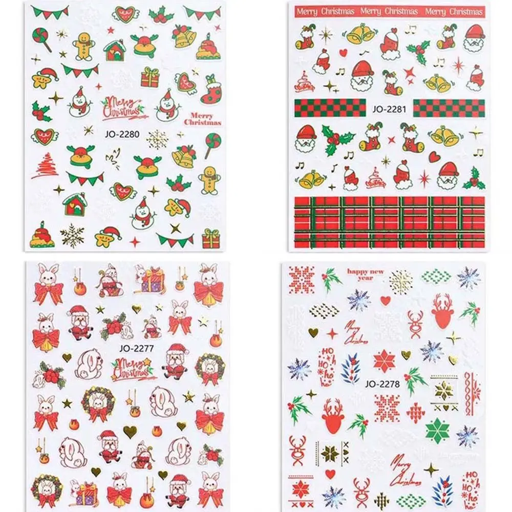 

Manicure Accessories Snowflake Santa Claus Elk Nail Stickers Christmas Nail Stickers Nail Art Decorations Rabbit Nail Decals