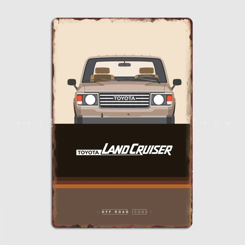 Классический автомобиль Land Cruiser FJ62 ретро постер металлическая вывеска