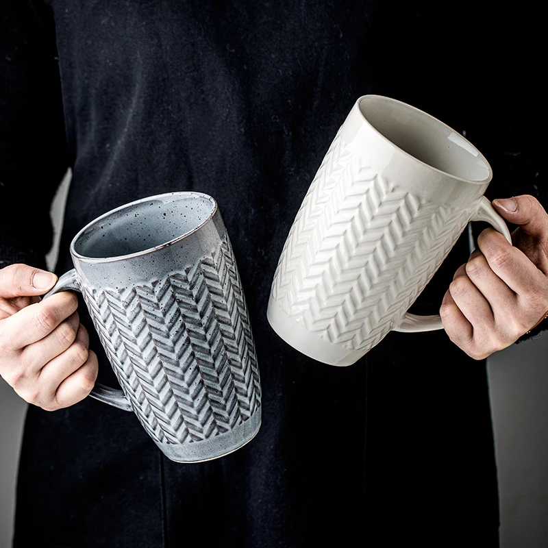 

600ml Europe Retro Ceramic Mug Coffee Creative Office Office Tea Drink Drinkware Couples cup Christmas Gift