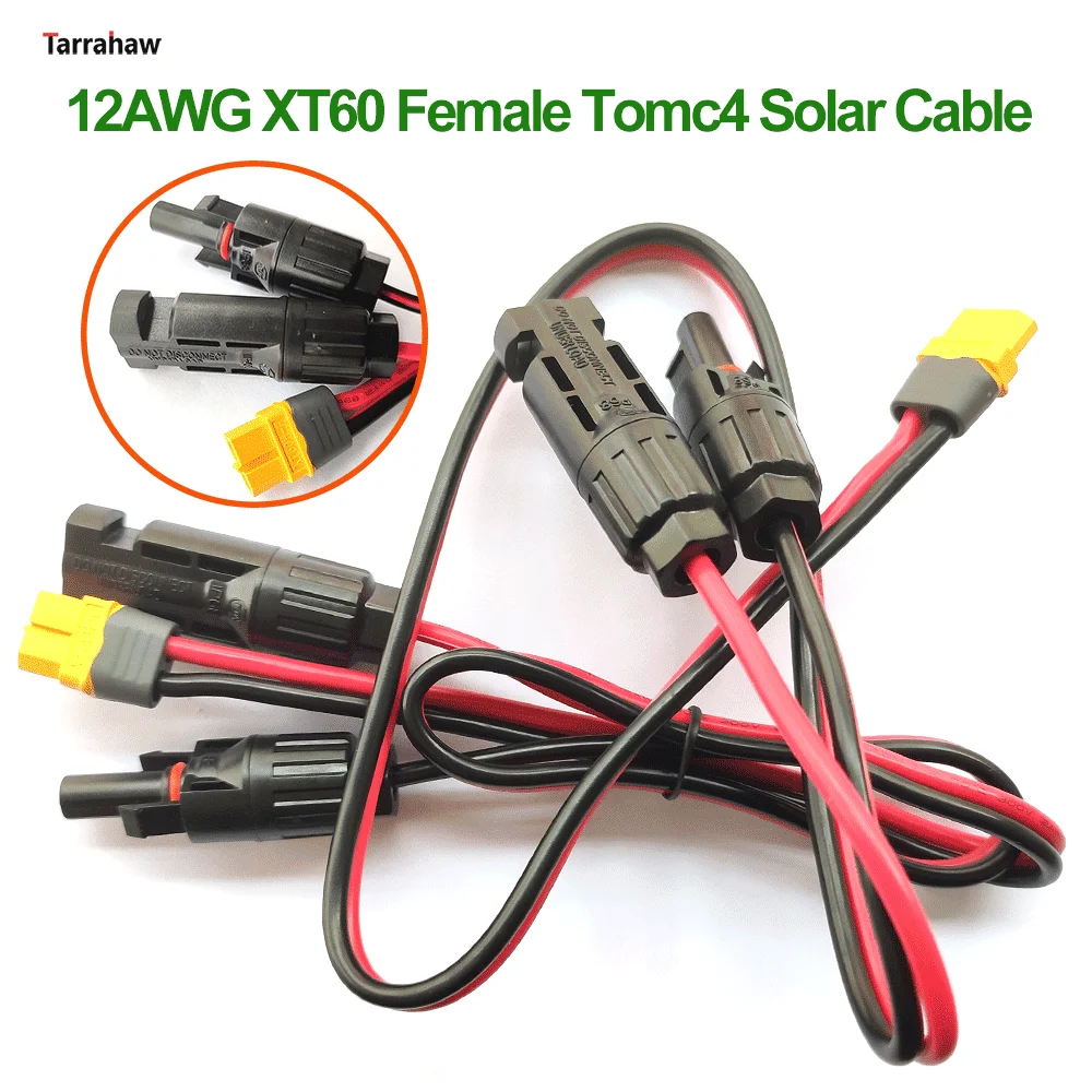 Шнур питания 12awg XT60 мама-коннектор солнечной панели зарядный кабель для хранения