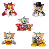 tom and jerry anime toys a half bust cartoon toys doll cute action toy figures collectible kids gifts home fashion ornaments