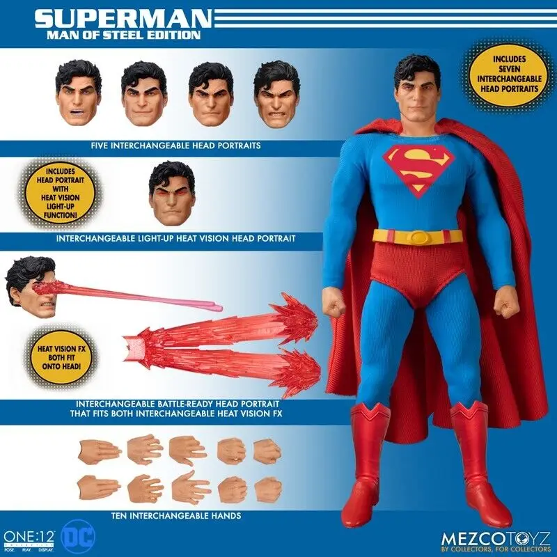 

In Stock Mezco One:12 Collective Superman The Man of Steel DC Comics Action Figure Collectible Toy