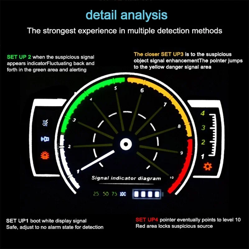 k68 wireless signal detector anti spy cam bug gsm gps tracker hidden camera eavesdropping device military professional version free global shipping