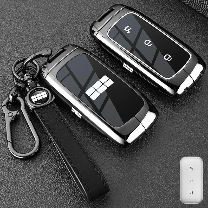

Автомобильный кожаный чехол для ключей из цинкового сплава ТПУ для Geely Galaxy EX5 E5 L6 L7 EMI NO.1 Proton e.MAS 7 5 E8 Starry 8, аксессуары