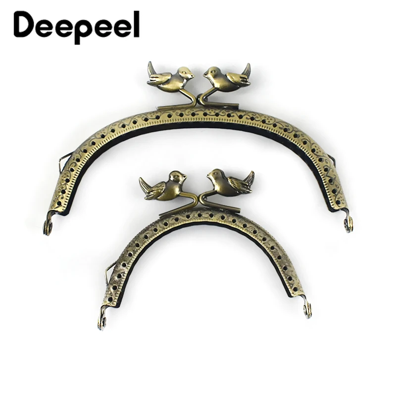 

5Pcs Deepeel 12.5cm Bronze Arch Metal Purse Frame Handle Kiss Clasp DIY Bag Clutch Accessory Tailor Sewing Craft Bag Handles