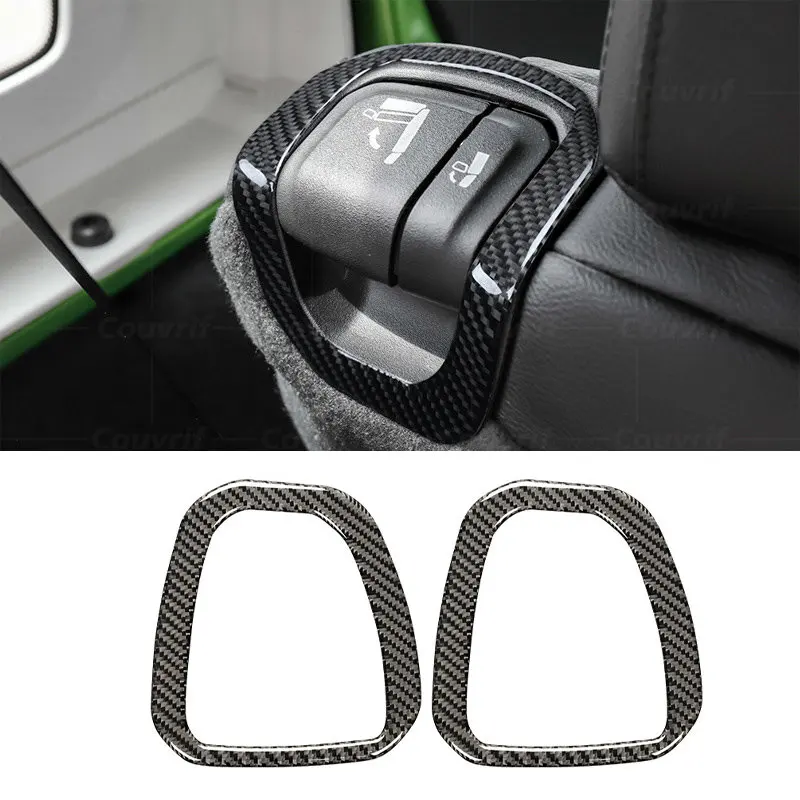 

Interior Carbon Fiber Cover Seat Switch Handle Decorative Stickers Decal Cover For jeep Wrangler JL 2018-2022 Car Accessories