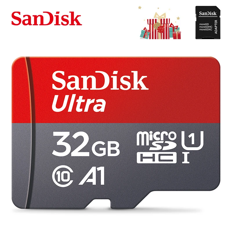 

100% SanDisk карта памяти A1, 32 ГБ, 64 ГБ, Micro sd, 128 ГБ, 120 Мб/с, класс 10