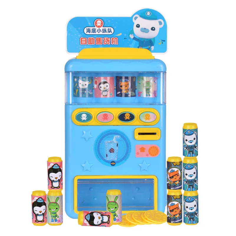 

The Octonauts Mini Vending Machine Children Coin-Operated Beverage Self-Service Insert Candy Selling Toys Kids Birthday Gifts