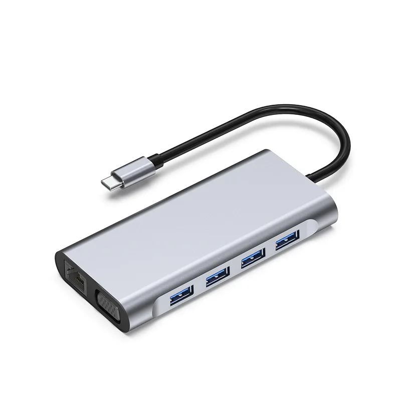 

Док-станция с разъемами типа C и USB-c, док-станция 11 в 1, для проекторов компьютеров