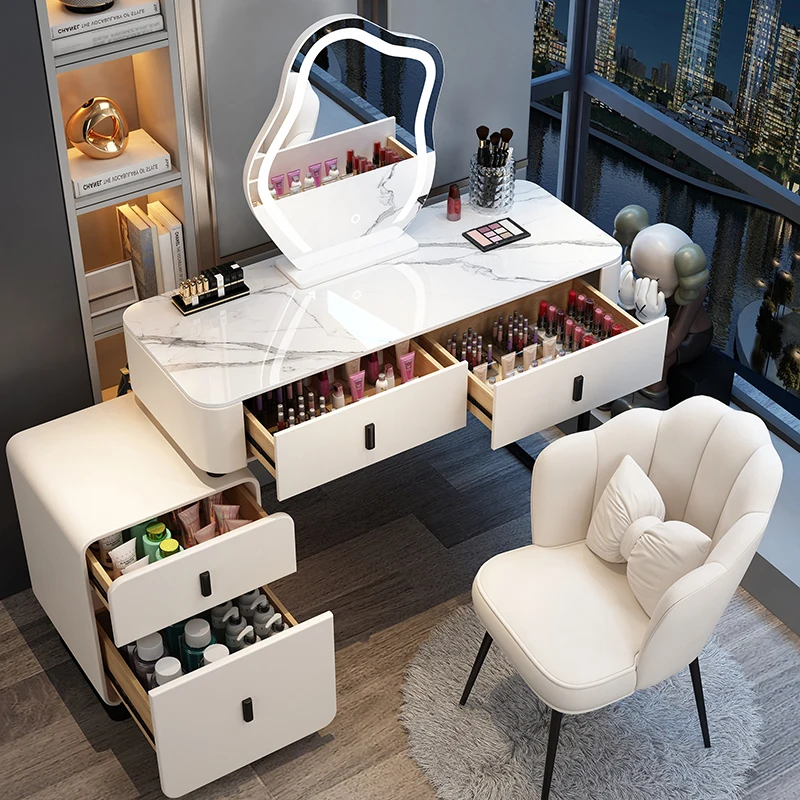 

Modern Cabinets Dressing Table Organizer Vanity Mirror Lights Dressing Table Desk Console Penteadeira Bedroom Furnitures WRXXP