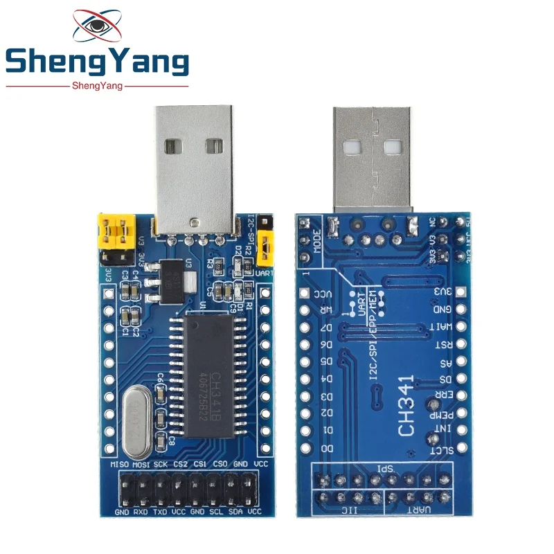 Программатор CH341A с USB на UART IIC SPI I2C, конвертер с параллельным портом, встроенный рабочий индикатор, Модуль платы лампы