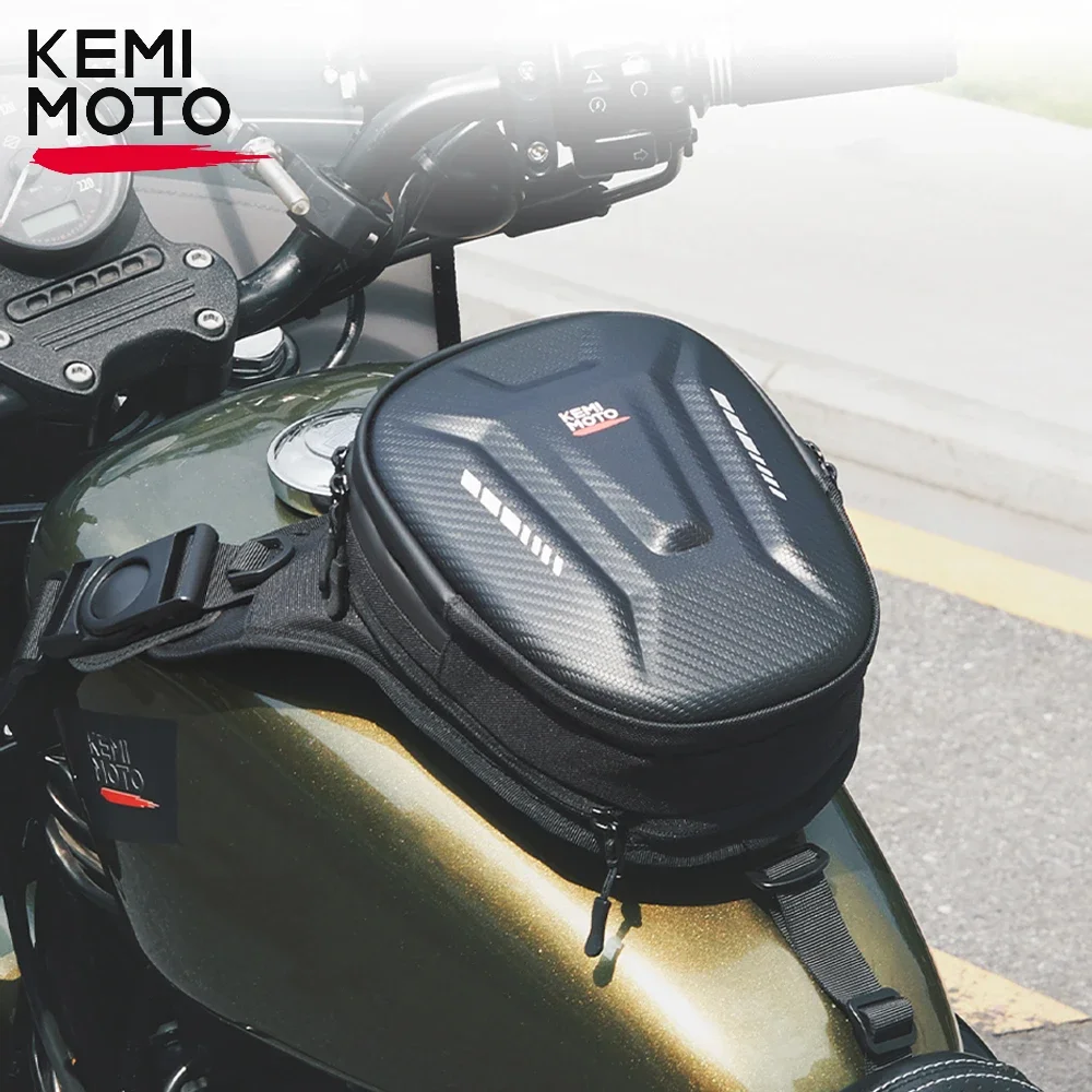 Сумка на топливный бак мотоцикла жесткий чехол с магнитной застежкой поясной