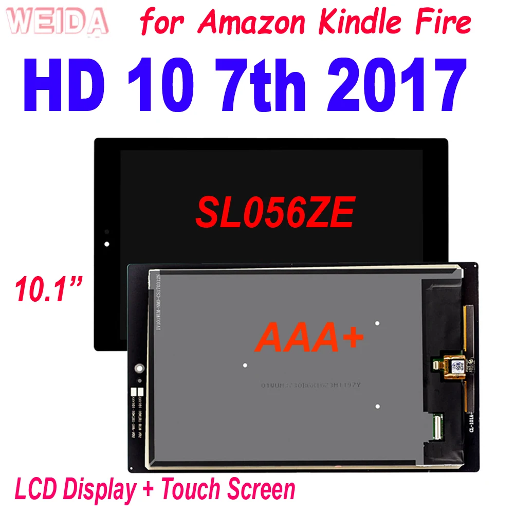 

AAA + 10,1 ''ЖК-дисплей для Amazon Kindle Fire HD 10 7-го поколения SL056ZE 2017 ЖК-дисплей кодирующий преобразователь сенсорного экрана в сборе для HD 10 2017
