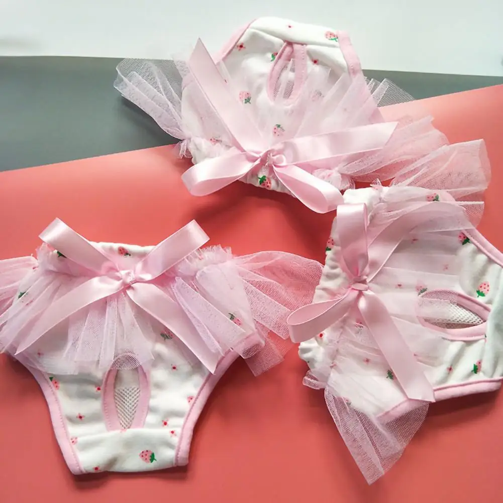 

Wearable Dog Pants with Elastic Strap Breathable Health Care Puppy Underwear Diaper Pet Briefs