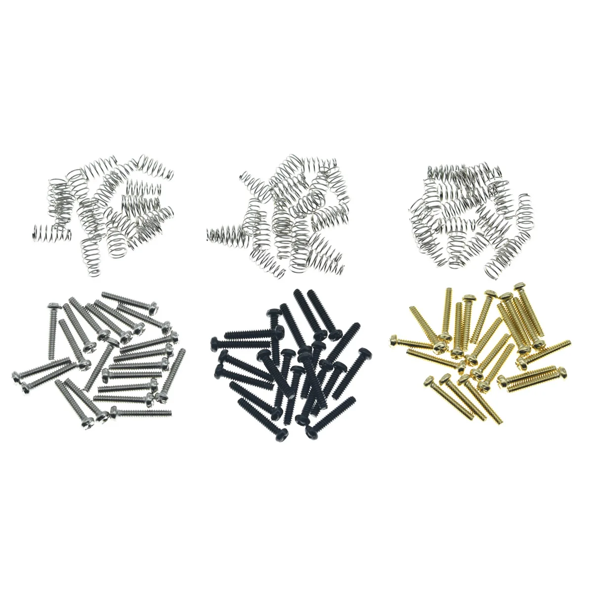 

KAISH 20-Pack Premium Stainless Steel #6-32x3/4" Single Coil Pickup Screws with Springs for American Fender Strat/Tele Guitar