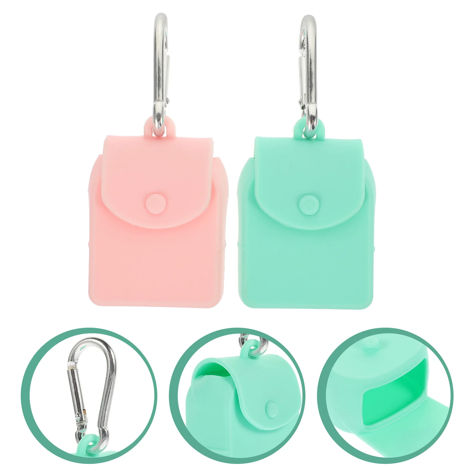 

Silicone Keychain Storage Pocket Changepouch Packet Holder Wallet Travel Versatile Purse Lotion Lipstick Hanging Tubes Keyring