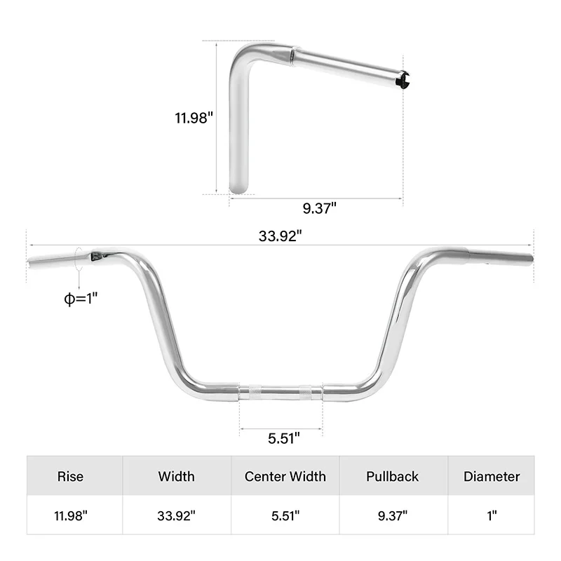 

Мотоциклетная вешалка на руль 10 дюймов/12 дюймов/14 дюймов/16 дюймов/18 дюймов для Harley Heritage Softail Sportster XL 883 1200 FLST FXST
