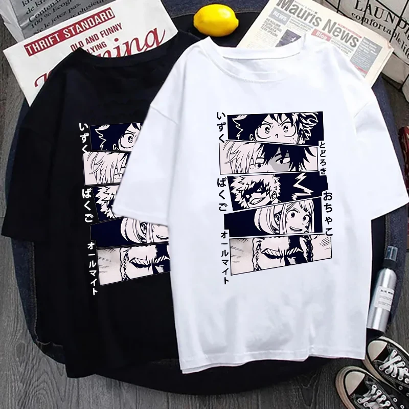Новинка футболки с принтом аниме Deku Bakugou Katsuki Todoroki Shoto мужские и женские модные Y2k