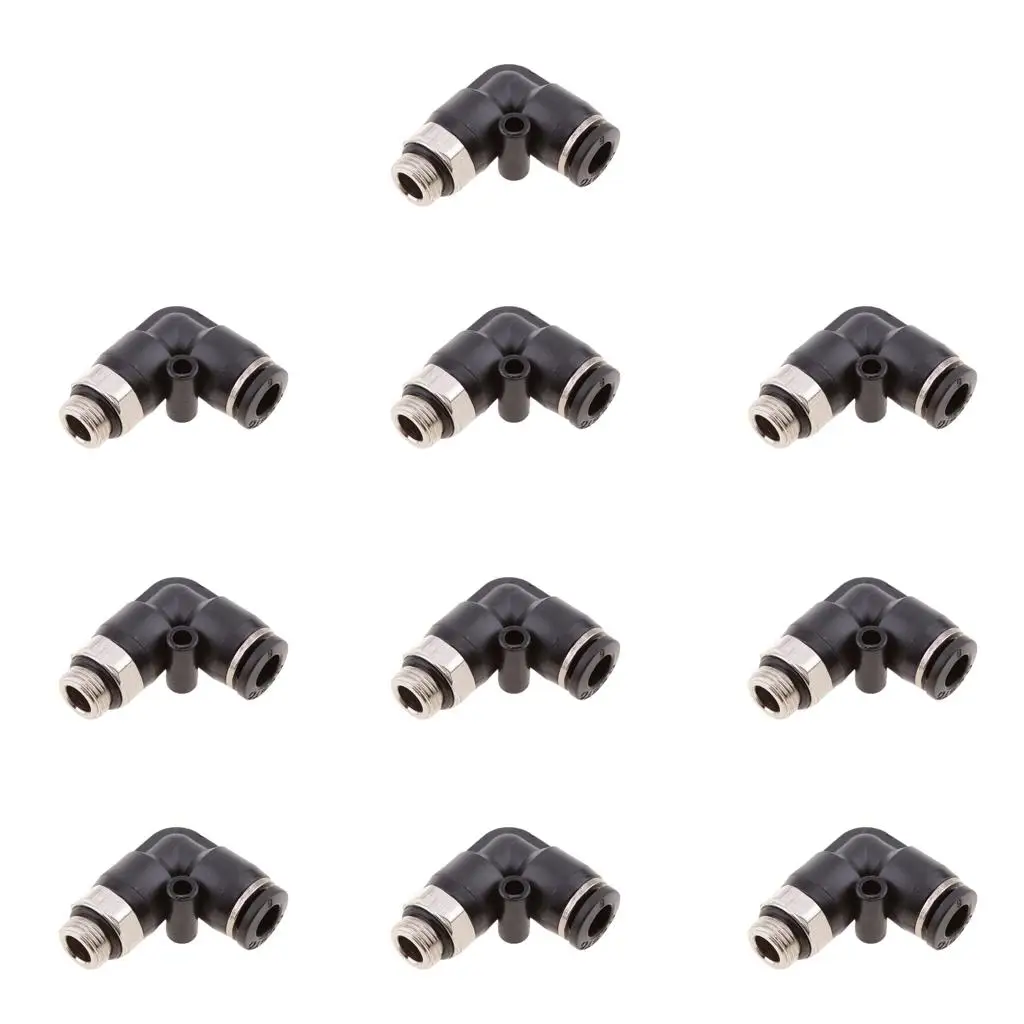 

10 Pieces Hose Tube Elbow Push In Pneumatic Fittings