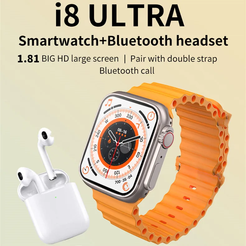 

i8 Ulrta Special Edition Smart Watch with Headphones 2-in-1 Health Monitoring Sports Mode Smart Watch Headphones PK Watch 8 U8