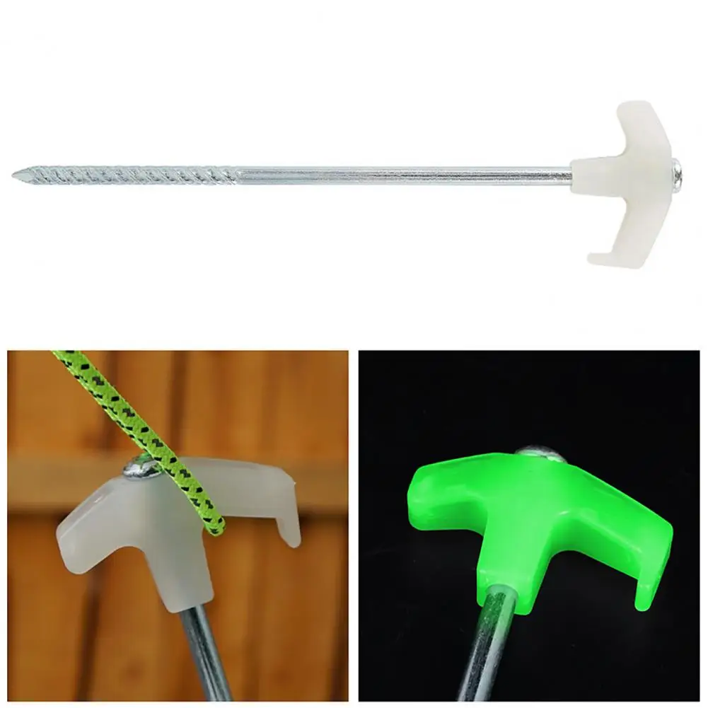 

Steel Long Lifespan Heavy Duty Luminous Tent Stake Indeformable Ground Tent Nail High Hardness Tent Supplies
