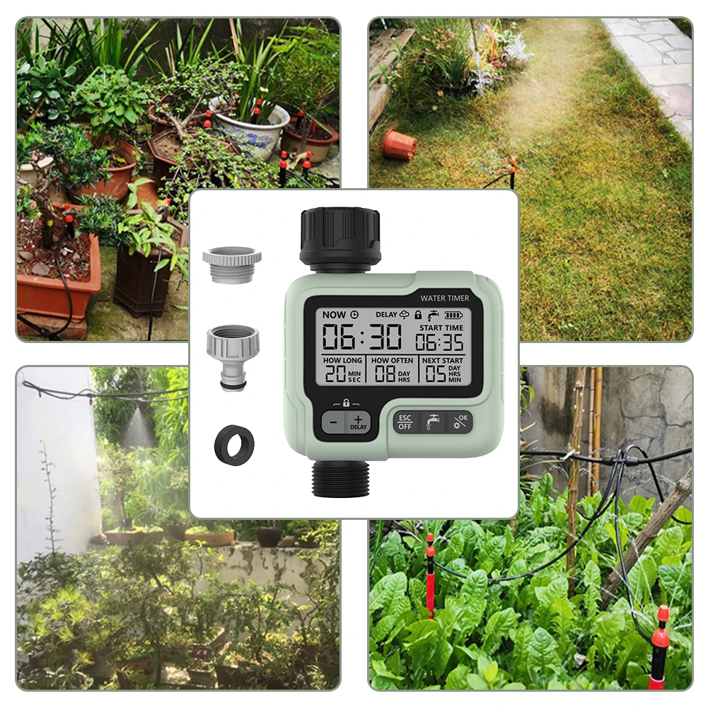 

Digital Automatic Flower Waterer Programmable Plants Irrigation Controller 3/4in Thread Gardening Tools Irrigation System Device