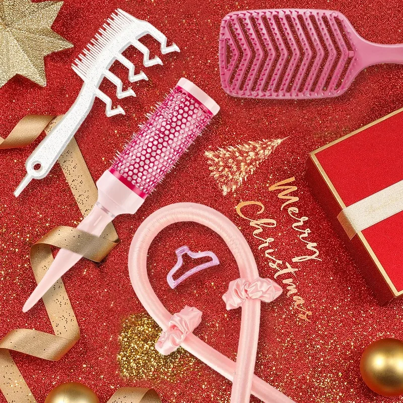 

Wholesale Foreign Trade Household Hair Styling Set Z-shaped Hair Seam Comb Massage V-shaped Large Curved Comb Shape Rolling Comb