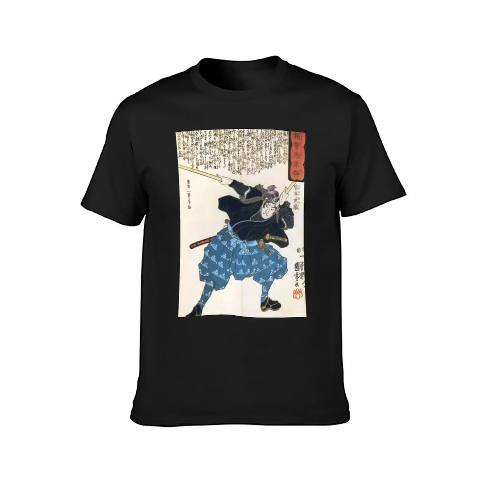 Футболка Musashi Miyamoto простые мужские рубашки с рисунком в стиле аниме |
