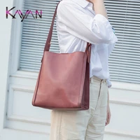 casual design genuine leather womens handbag fashion ladies female shoulder bag commuter tote large capacity handbag