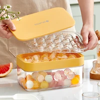 ball ice tray mold ice storage spherical ice tray ice cube mold household large capacity ice making container ice storage box