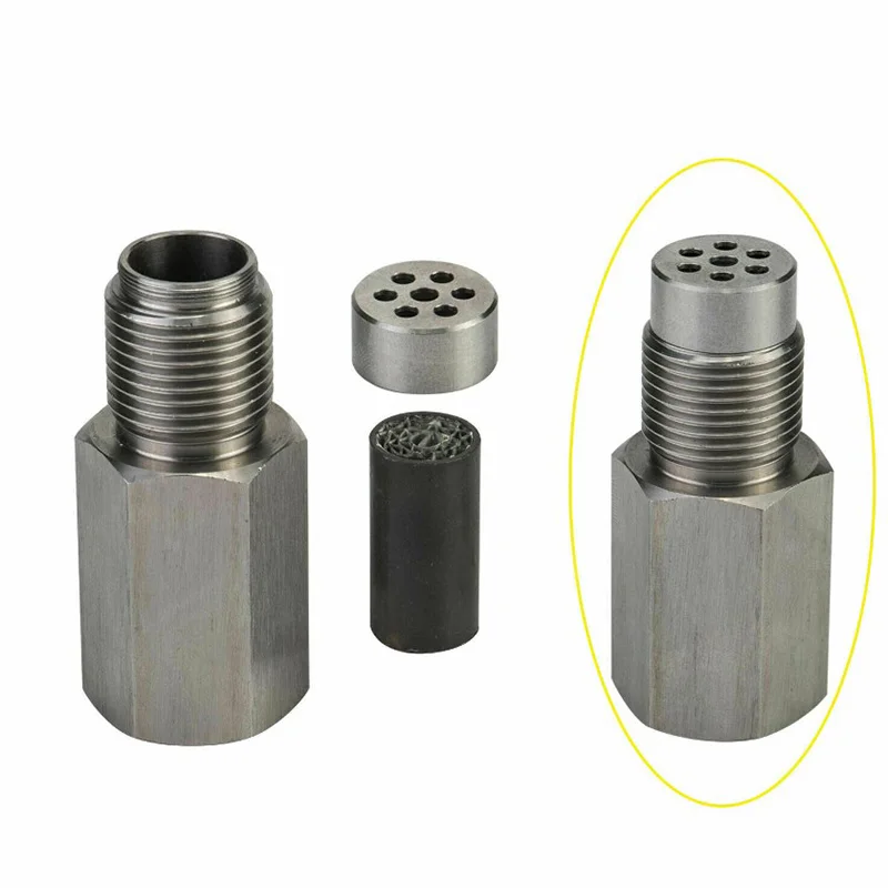 

Universal CEL Small 02 Sensor CEL Eliminator O2 Oxygen Sensor Spacer Adapter Extender Spacer Mini Catalytic Converter M18X1.5