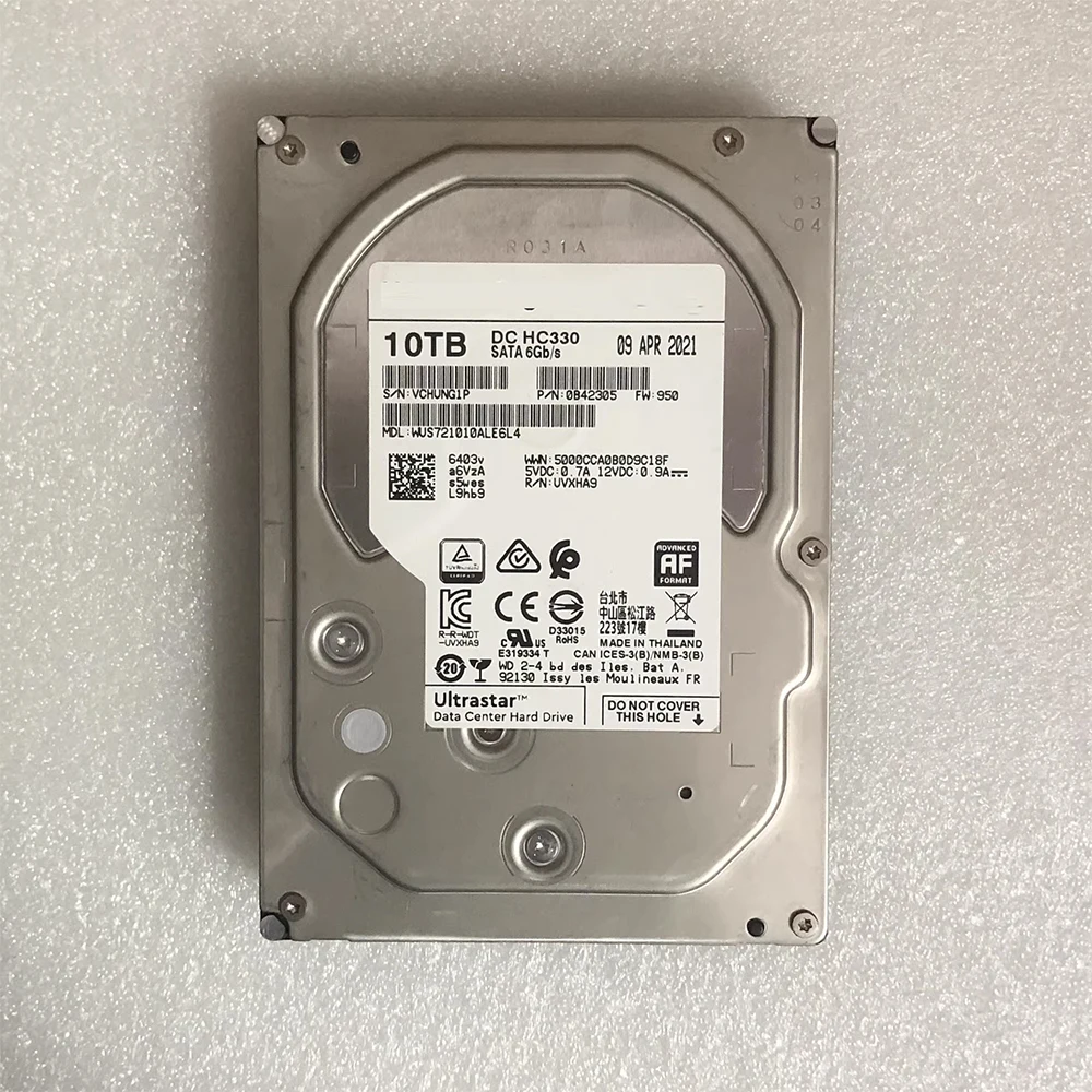 WUS 721010 ALE6L4 для WD HC330 10T настольный мониторинг NAS жесткого диска SATA