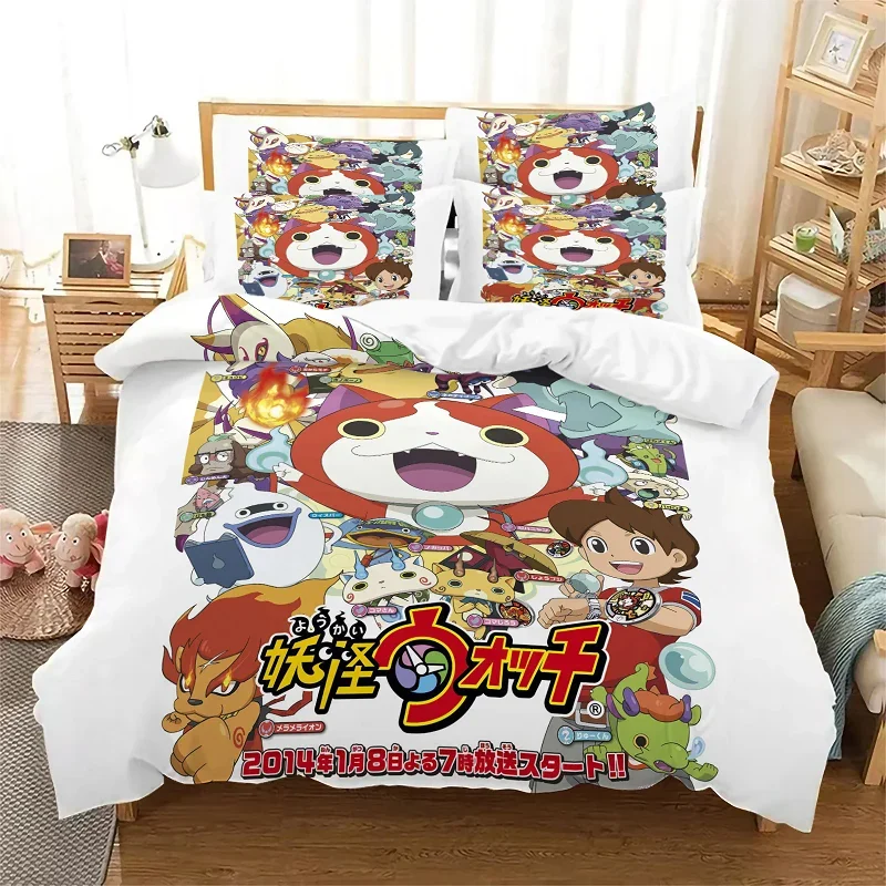 Аниме Yo-Kai Watch 3D печатный пододеяльник наволочка комплект постельного белья Twin Full Queen King Size для декора спальни (art.: 3920cdc5194ea) - 3920cdc5194ea