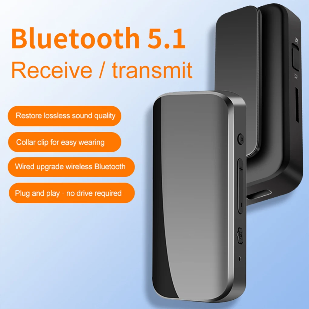 

Tablet Bluetooth-compatible Receiver Transmitter Interview Hands-free Call Wireless Audio Adapter TF Card Support