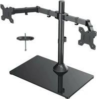 huanuo dual monitor stand gas spring arm 360%c2%b0 rotatable for 13 to 27 inch