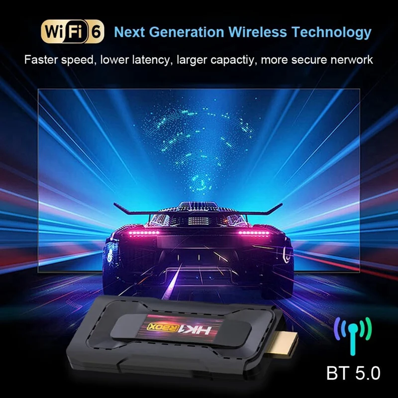 HK1RBOX D8 Android 13.0 TV Stick 2G+16GB RK3528 Четырехъядерный ARM Corter BOX Поддержка Dual 2.4G/5G Wi-Fi6 BT 5.0 USB 3.0