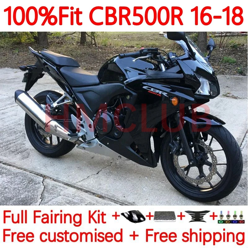 

Инъекция OEM для HONDA CBR500 CBR 500 R 500R RR CC 500CC CBR500R 2016 2017 2018 Φ 16 17 18 обтекатель 60No.90 заводской черный