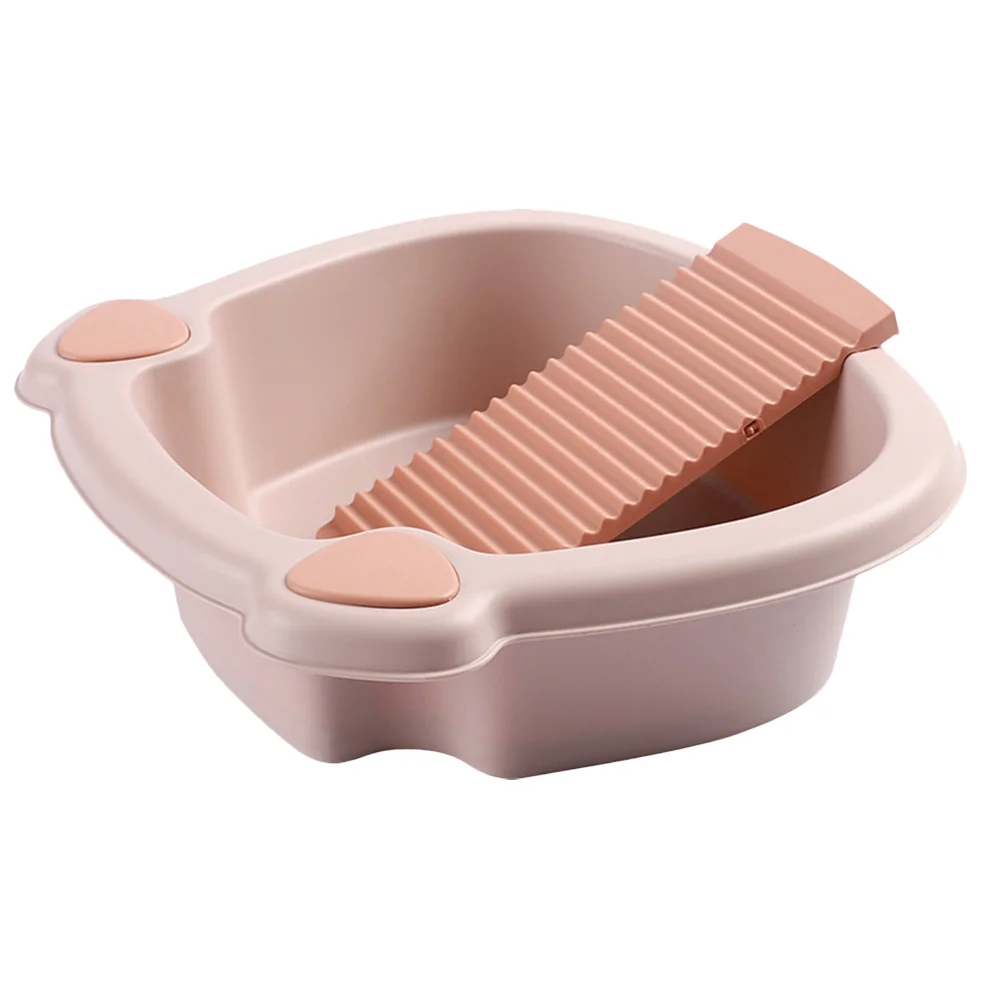 

Basin Clothes Hand Laundry Wash Board Washing Washboard Tools Scrubbing Shirt Tub Portable Station Plastic Clothing Dormitory