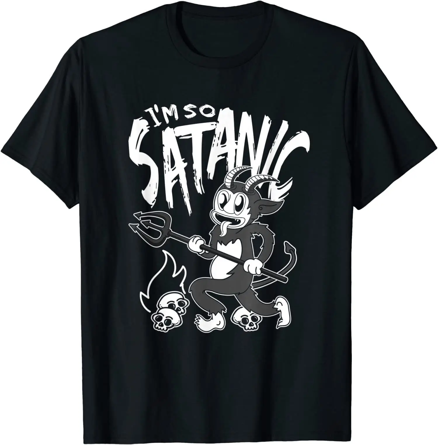 

Evil Devil Im So Satanic Lucifer O-Neck Cotton T Shirt Men CasualHigh Quality Print T Shirt Dropshipping