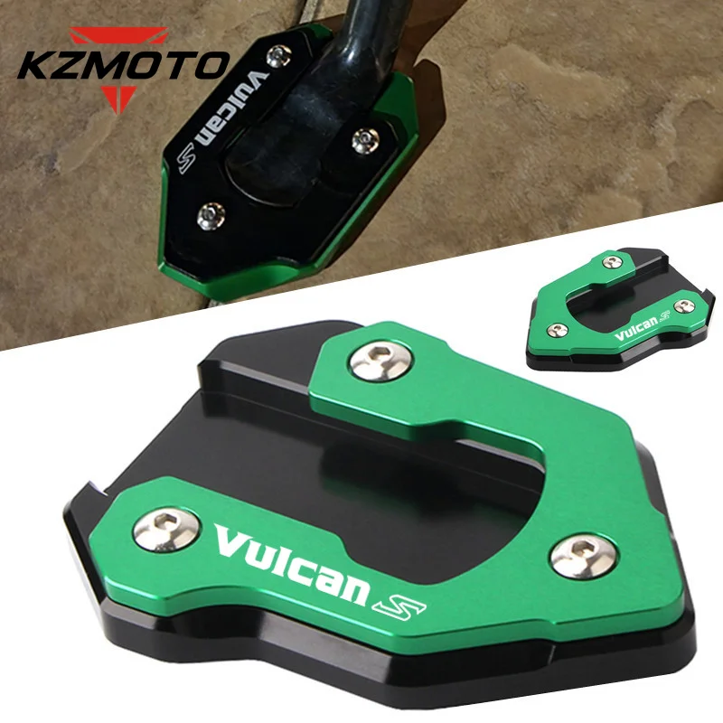 

For KAWASAKI Vulcan S 650 VN650 2015-2022 2021 Motorcycle Vulcans Logo CNC Aluminum Kickstand Side Stand Enlarge Extension Pad