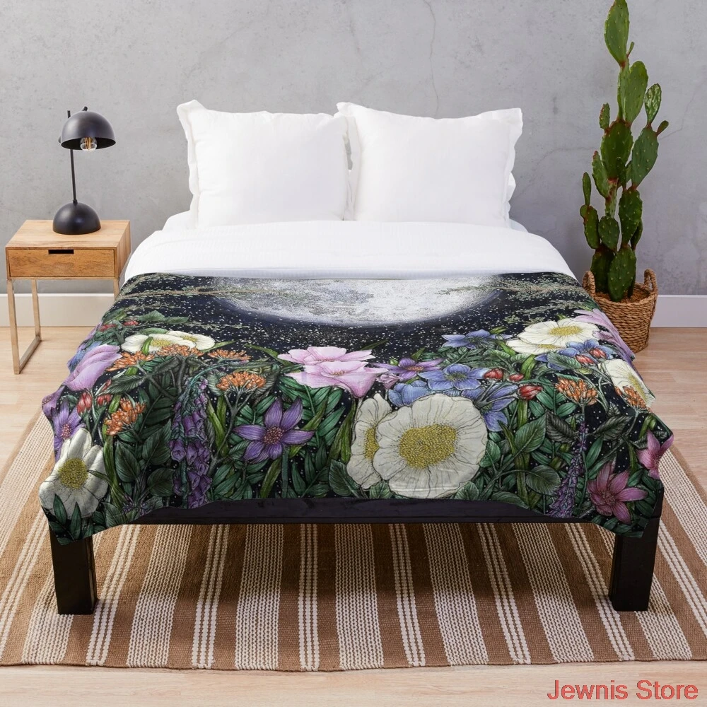 

Midnight in the Garden II Blanket Fleece Art Print adult Children Warm Bed Throw Blanket newborn bayby Blanket Boys Gifts
