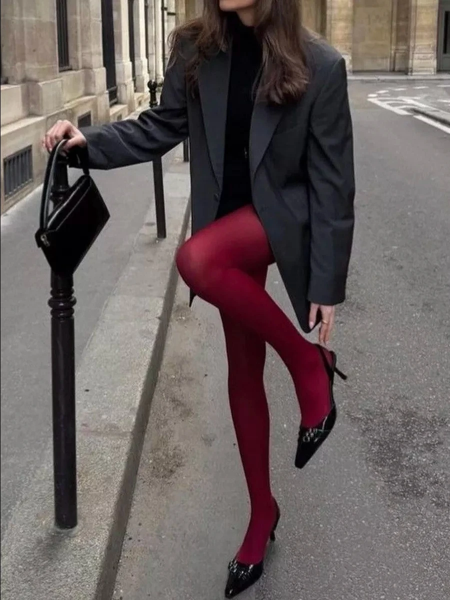 Kave Plus Size Winter Tights Women 80D Soft Solid Color Semi Opaque Footed High Waist Womens Large Pantyhose
