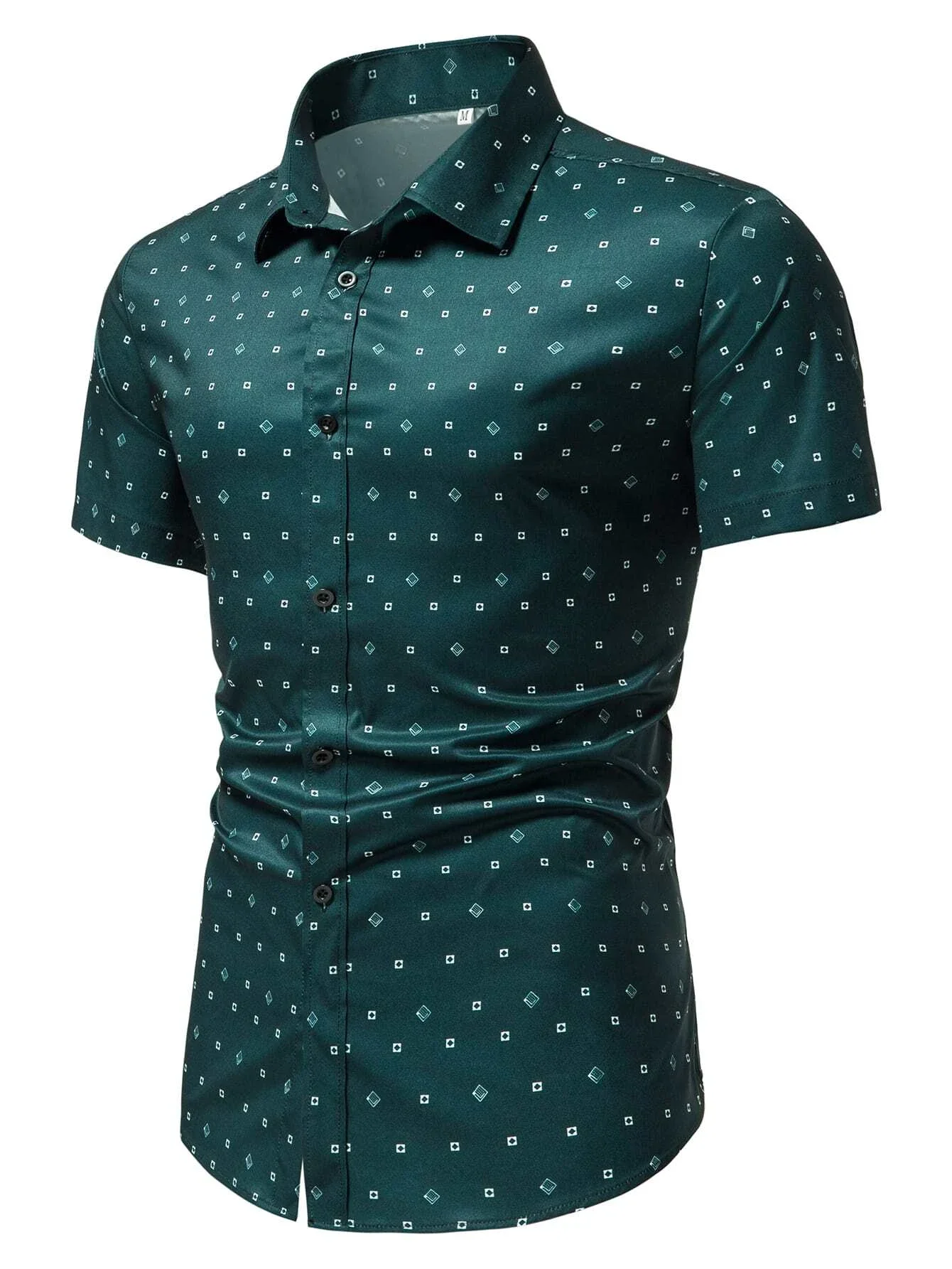 

Men Allover Geo Print Shirt