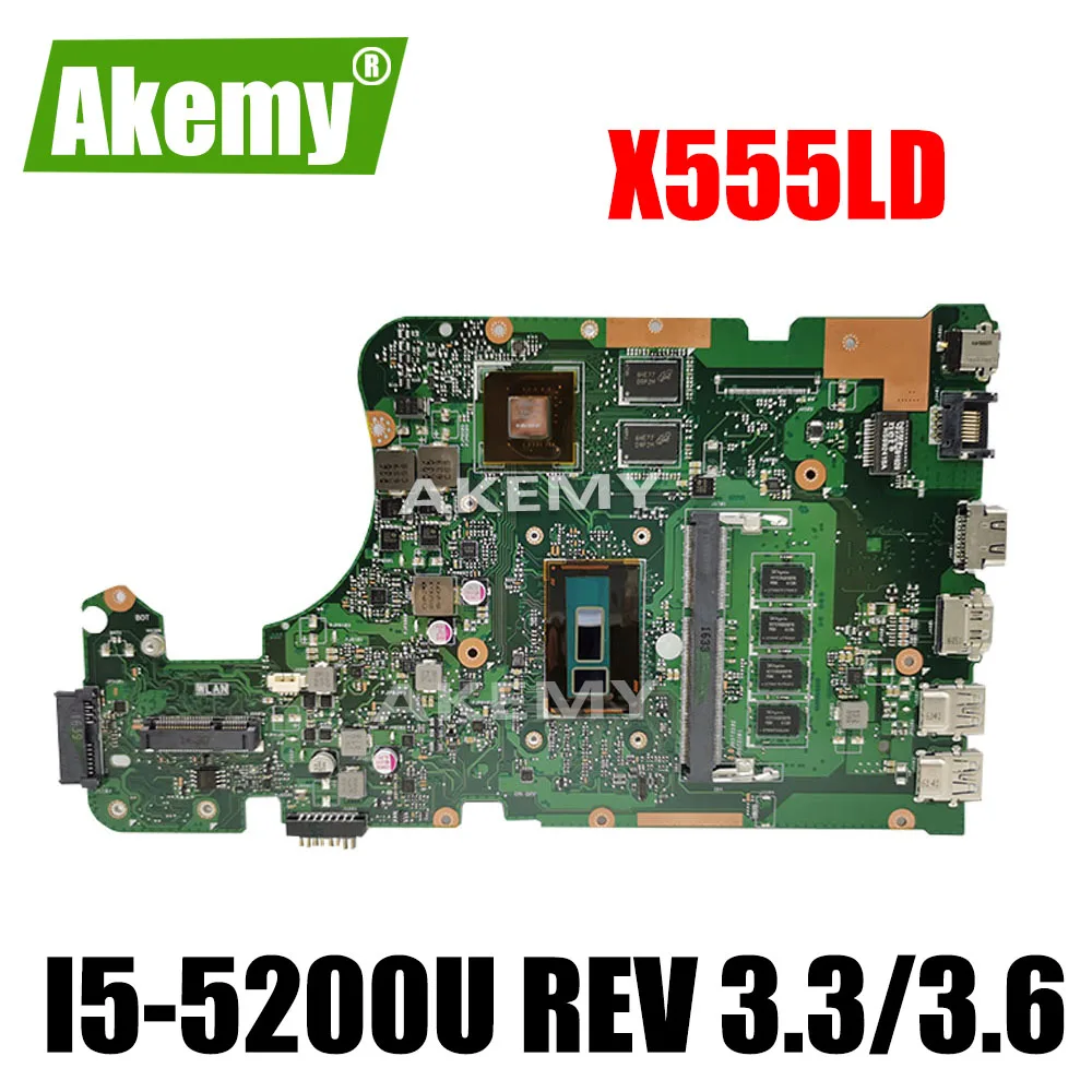 

Материнская плата REV 3,3, 3,6 i5-5200U 4 Гб X555LD для Asus R556L X555L X555LD X555LDB X555LD, материнская плата с 100% протестированным
