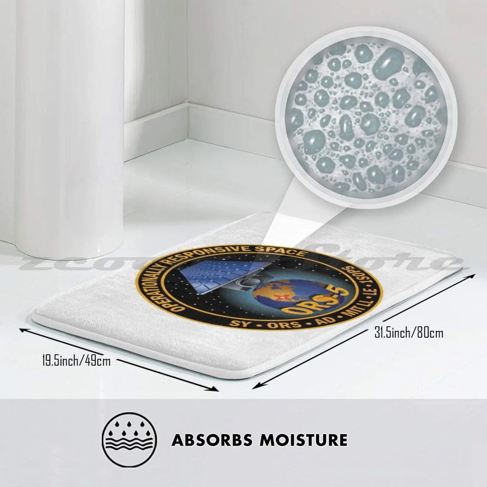 Программируемый коврик-накладка для интерьера или двери нескользящий мягкий